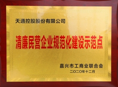 嘉興市清廉民營(yíng)企業(yè)規(guī)范化建設(shè)示范點(diǎn)